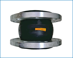 Single sphere type rubber joint